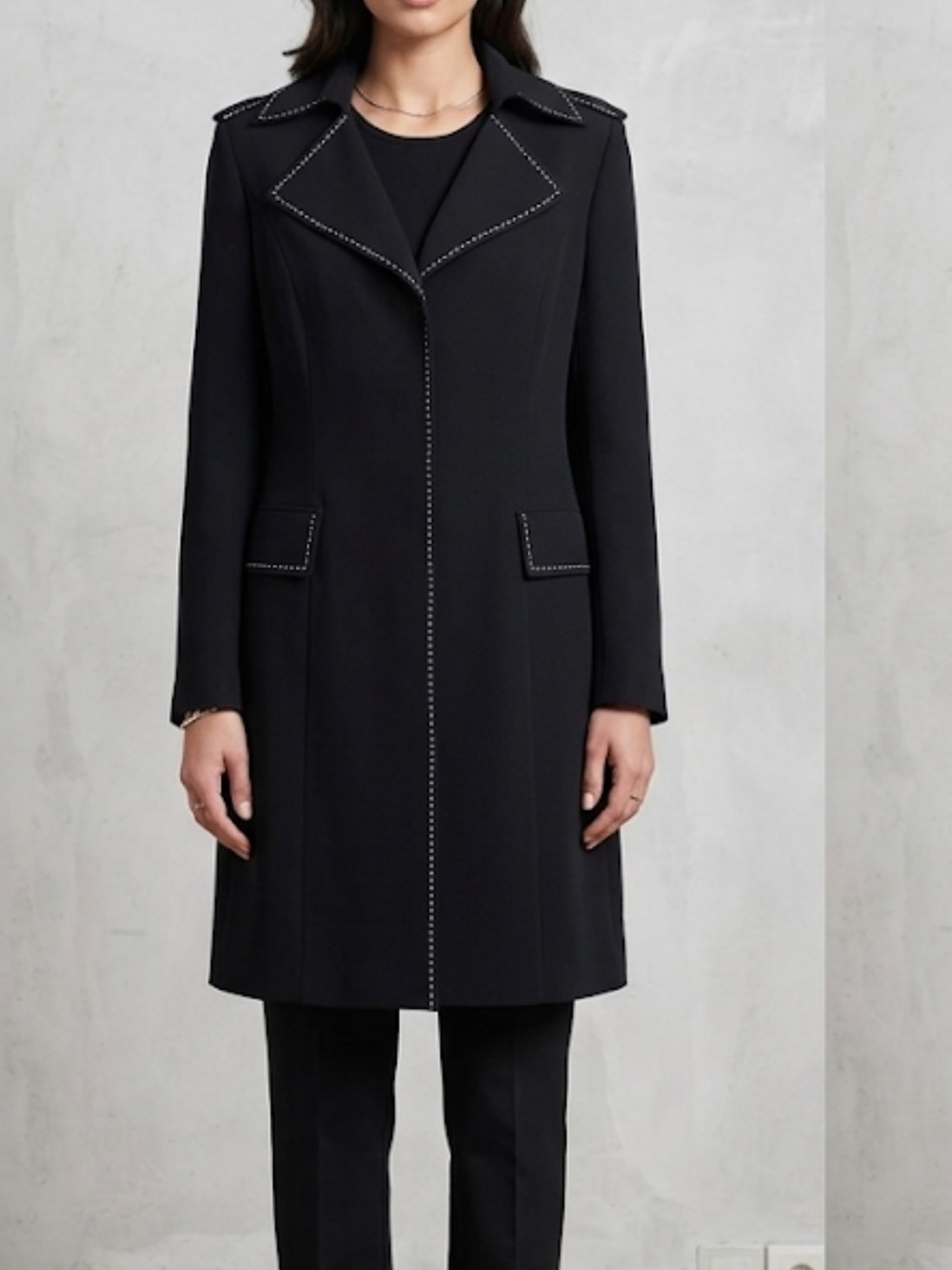 AMANDA SMITH SIZE 12 Black Women's Tailored Long Coat good condition